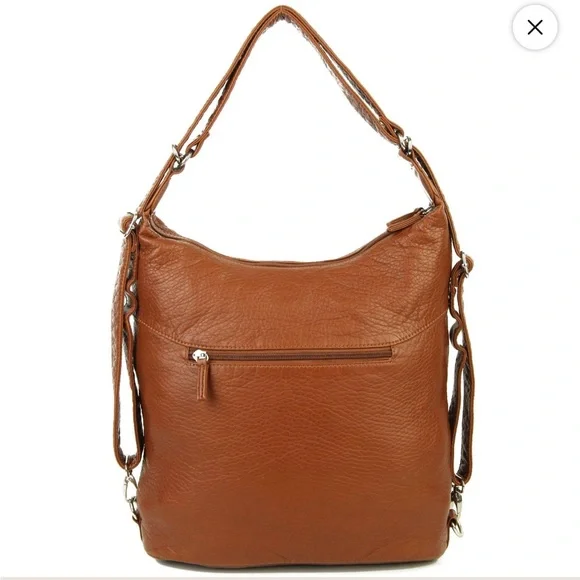 Brown Vegan Leather Handbag - Picture 2 of 2
